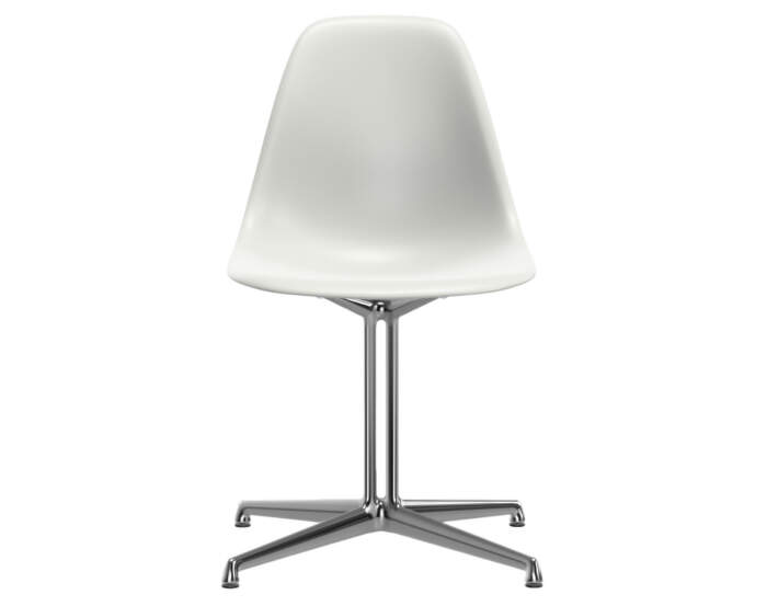 Židle Eames DSL, cotton white/polished aluminum