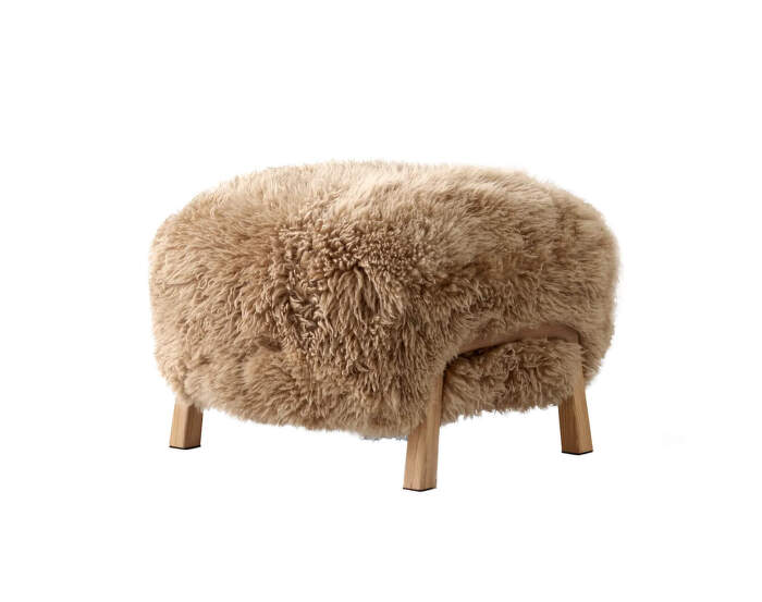 Pouf Wulff ATD3, oaksheepskin Honey