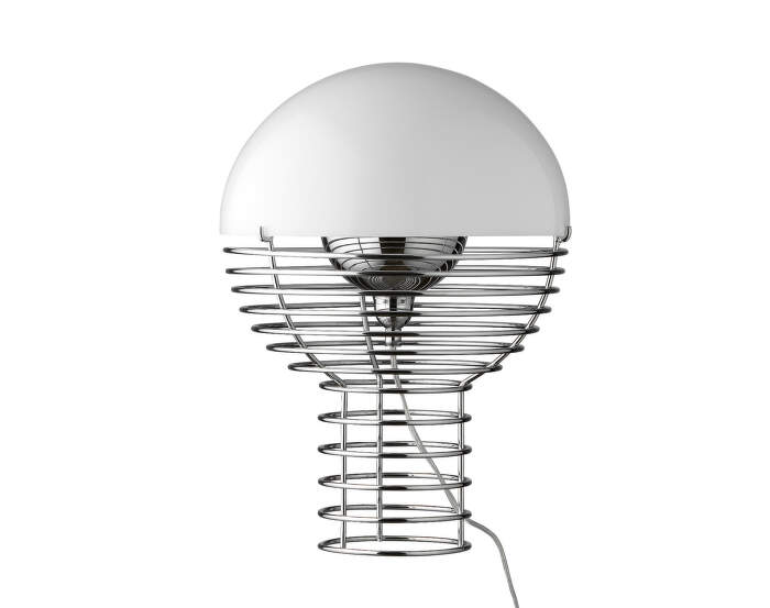 Stolní lampa Wire 30, chrome/white