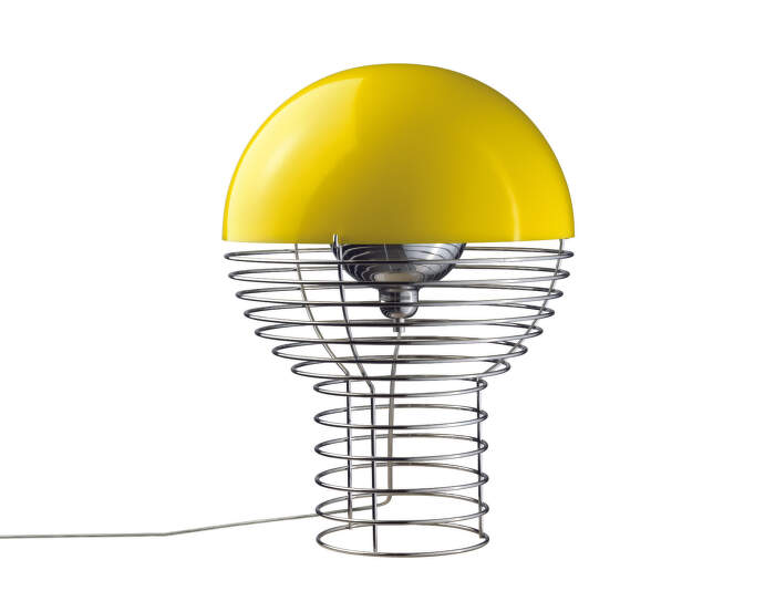 Stolní lampa Wire 30, chrome/yellow