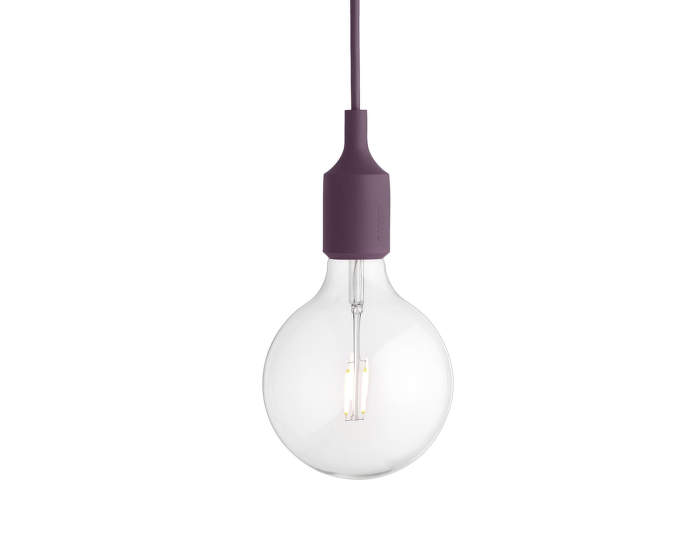 Závěsná LED lampa E27, burgundy