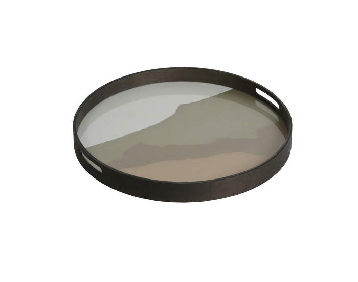 Glass Tray Round S, wabi sabi