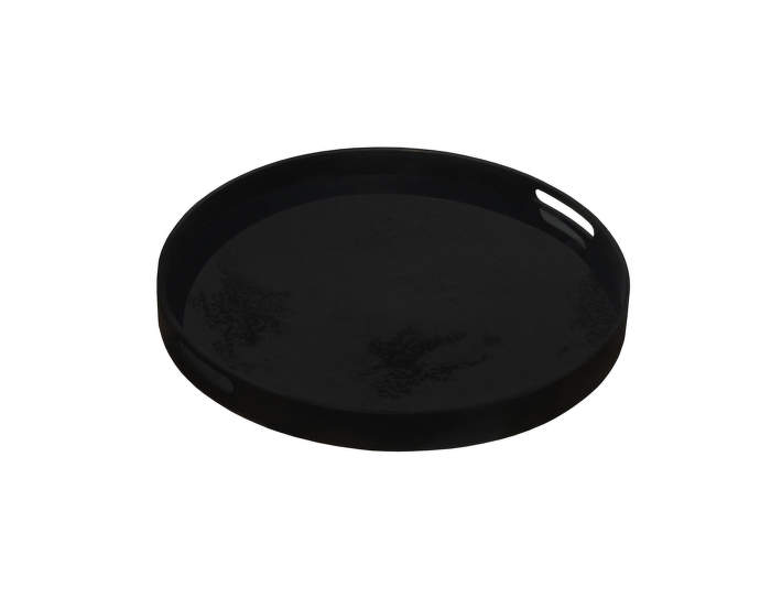 Mirror Tray Round S, charcoal