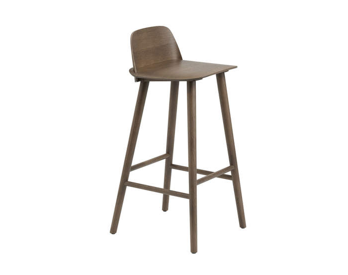 Nerd Bar Stool, 75 cm, stained dark brown