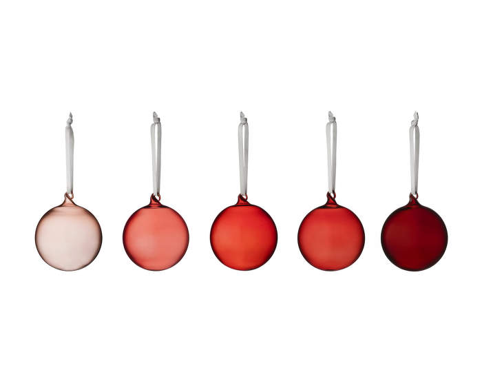 Red glass ball 5-set