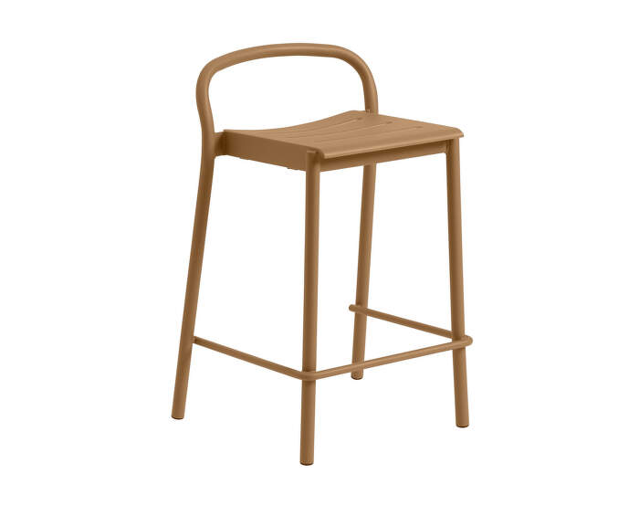 stolicka-Linear Steel Counter Stool, burnt orange