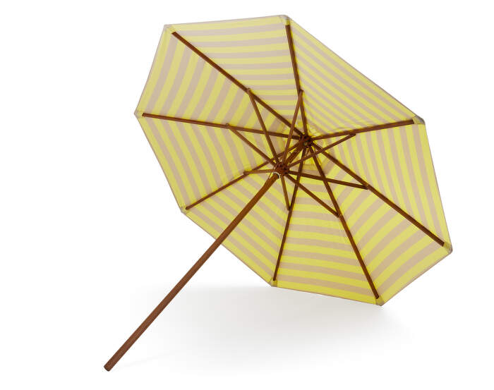 slunecnik-Messina Umbrella Ø300, lemon / sand stripe
