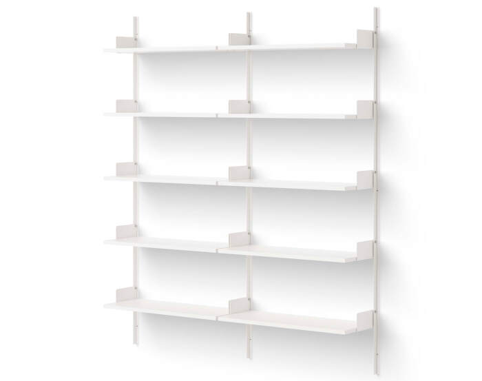 Policová sestava Library Shelf 1900, white/white