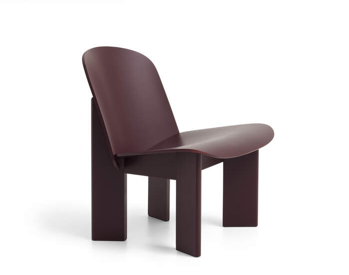 kreslo-Chisel Lounge Chair, dark bordeaux