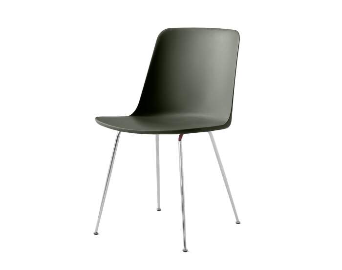 zidle-Rely HW6 Chair, chrome/bronze green