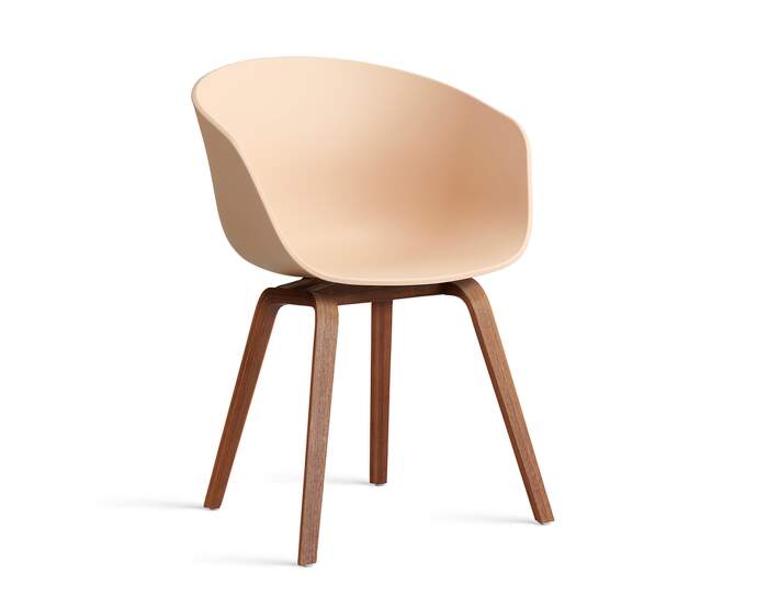 zidle-AAC 22 Chair Walnut, pale peach