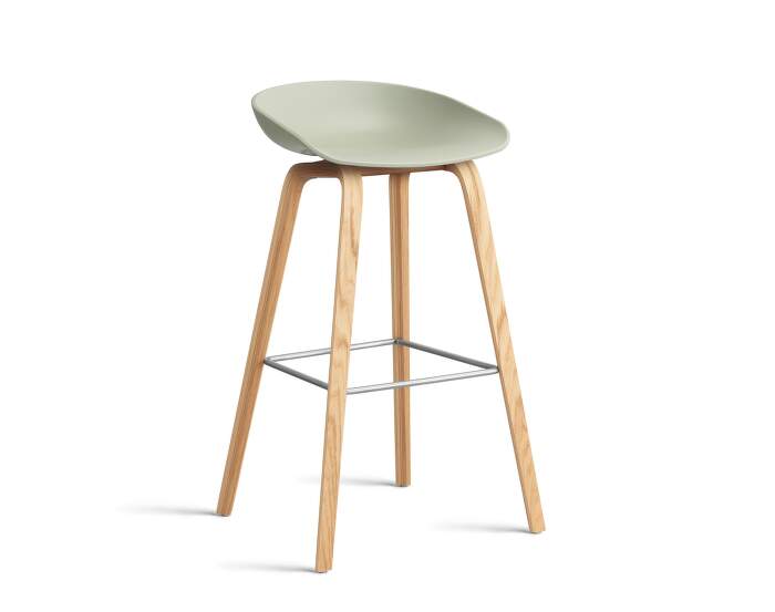 stolicka-AAS 32 Bar Stool High Oak, pastel green