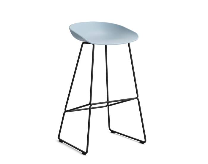 stolicka-AAS 38 Bar Stool High Black Steel, slate blue