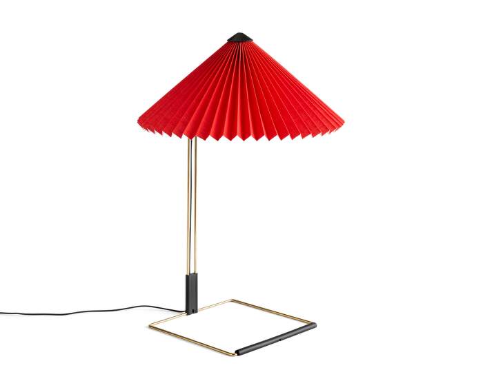 lampa-Matin 380 Table Lamp, polished brass / bright red