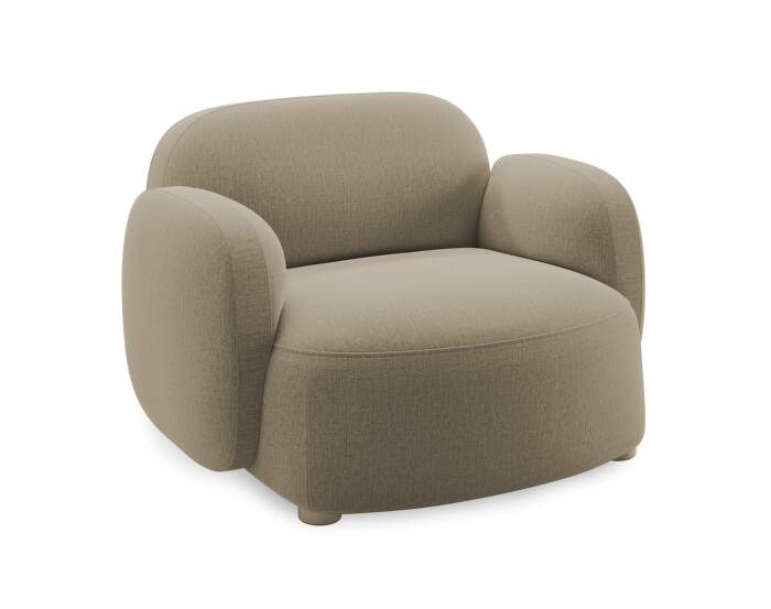 kreslo-Gem Lounge Chair w/armrests, Brusvik 65 light brown