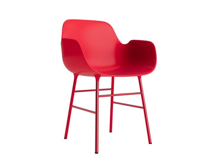 zidle-Form Armchair Steel, bright red
