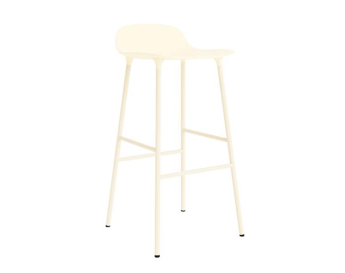 stolicka-Form Bar Chair 75 cm Steel, cream