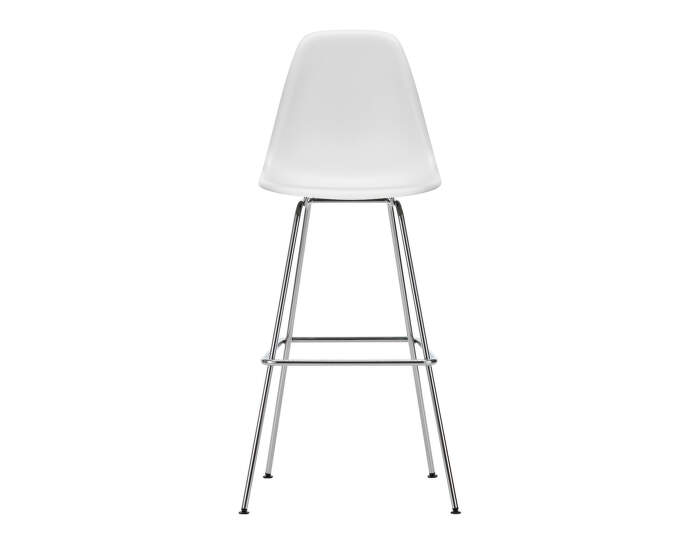 Barová židle Eames Plastic High, cotton white/chrome