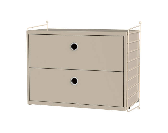 String Bedside Table, beige-beige