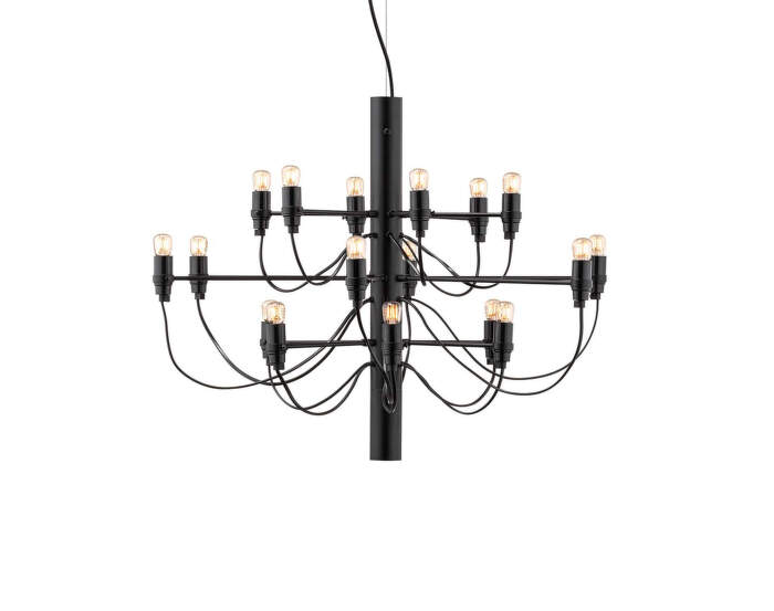 Lustr 2097/18 Clear Bulbs, matte black