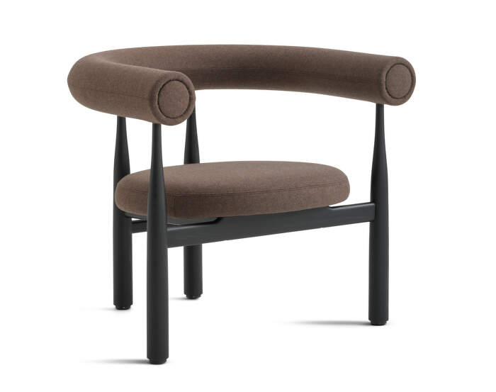 Křeslo Bukowski, black/Wooly Plus 1008