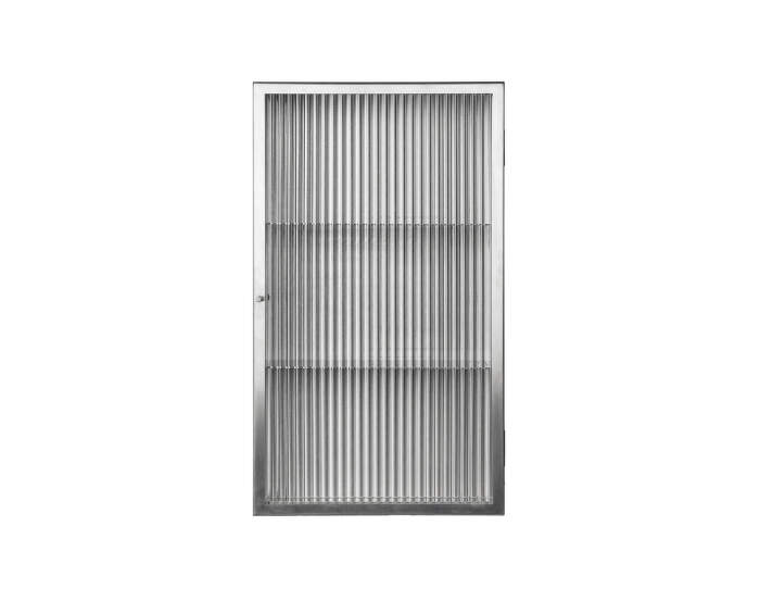 Skříňka Haze Reeded Glass, stainless steel