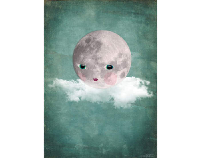 Plakát 50x70 Moon on Cloud
