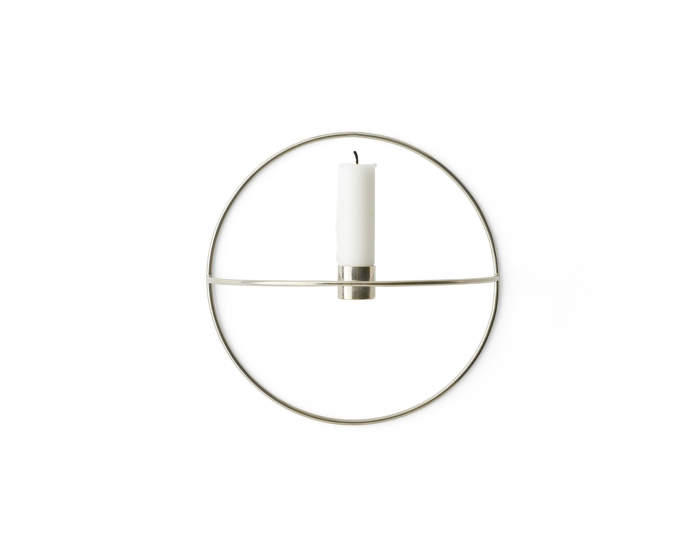 Nástěnný svícen POV Circle Candleholder S, Silver