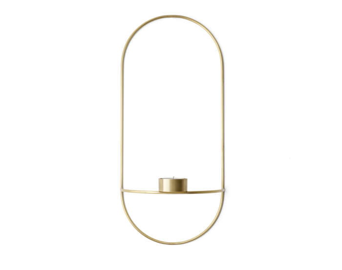 POV Oval Tealight Holder, brass