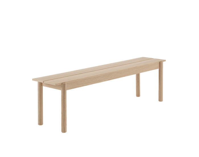 Linear wood bench, 170 cm