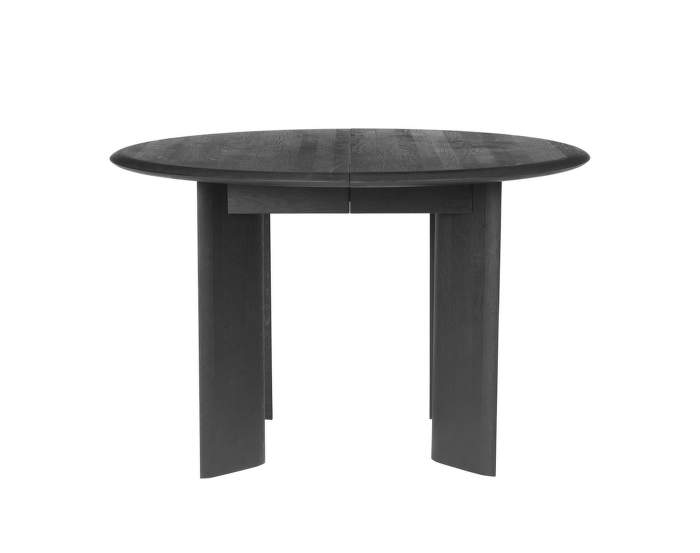Bevel Table, Round, black oiled oak