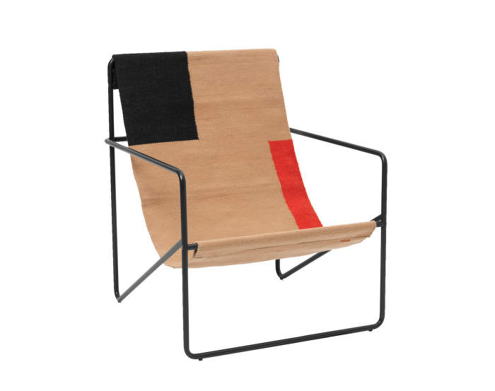 Desert Lounge Chair, black/block
