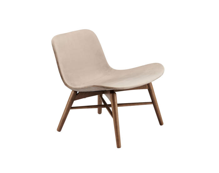 Langue Lounge Chair, smoked beech / Velvet - Taupe 710