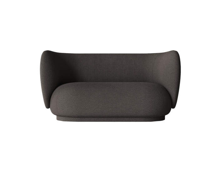 Rico Sofa 2–seater, Bouclé - warm dark grey