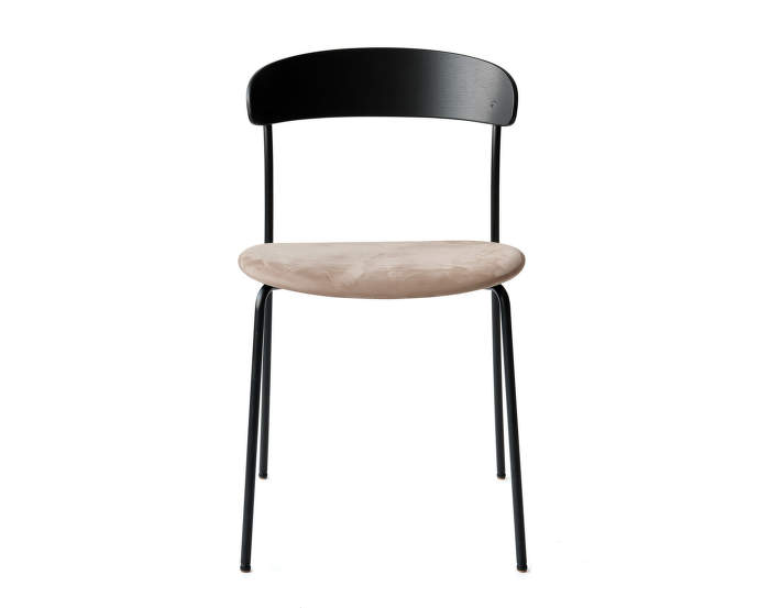 Missing Chair, Royal Nubuck - Almond 30256 w. black lacquered oak