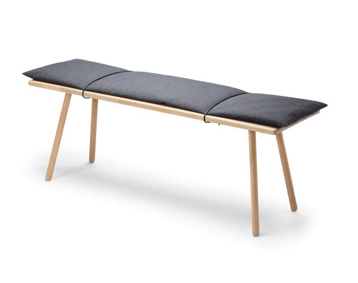 lavice Georg Bench, dark grey / oak