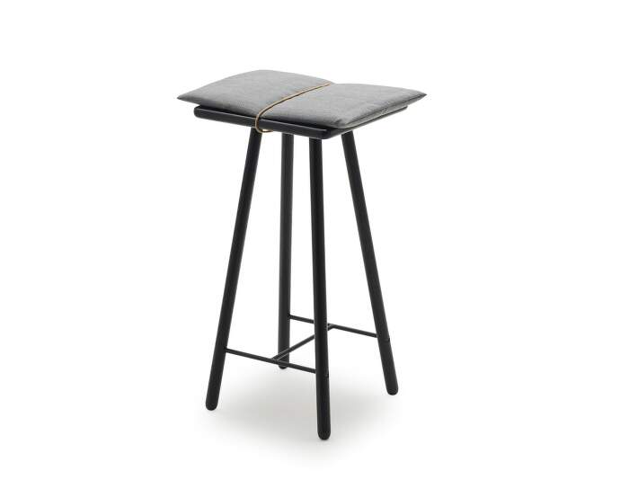 stolicka Georg Bar Stool Low, light grey / black oak