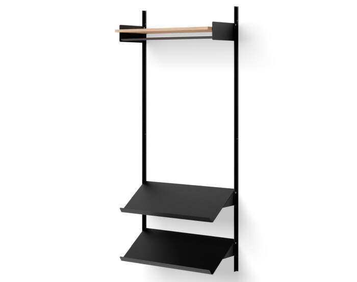 Policová sestava Wardrobe Shelf 1, oak/black