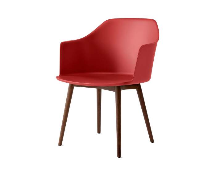 zidle-Rely HW76 Armchair, walnut/vermillion red