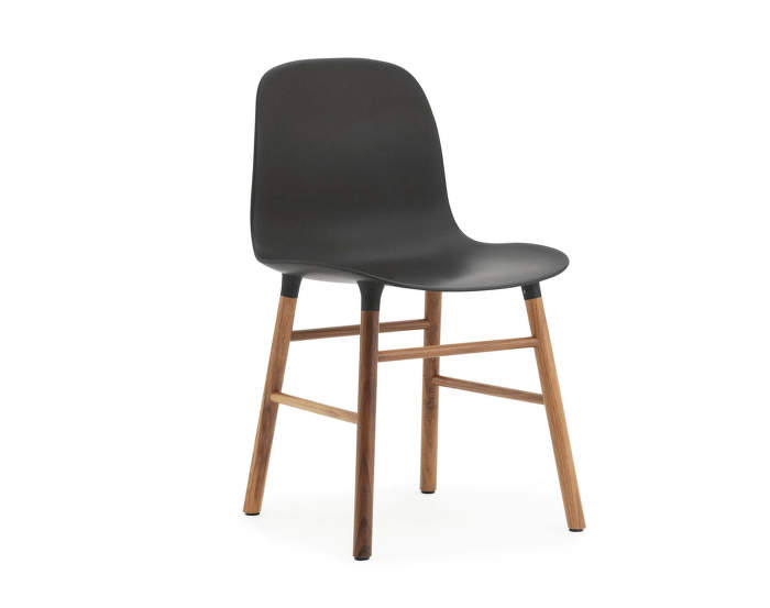 Židle Form, černá/ořech