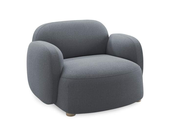 kreslo-Gem Lounge Chair w/armrests, Brusvik 94 grey blue