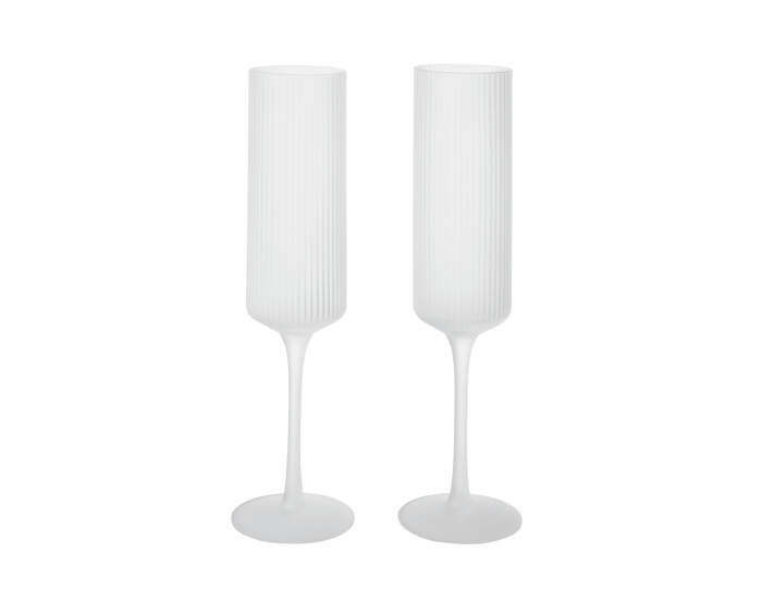 Sklenice na šampaňské Ripple Flutes set 2 ks, frosted