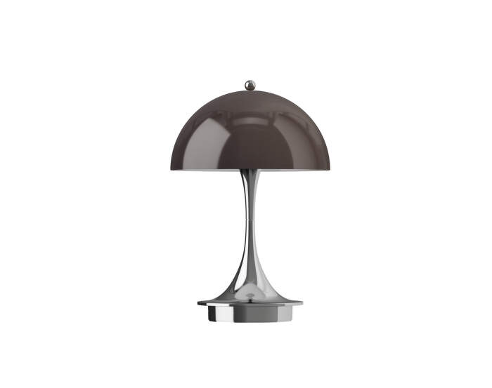 Přenosná lampa Panthella 160 V3, chrome original opal brown