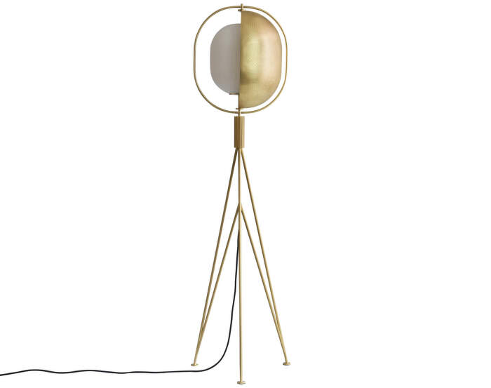 Stojací lampa Pearl, brass