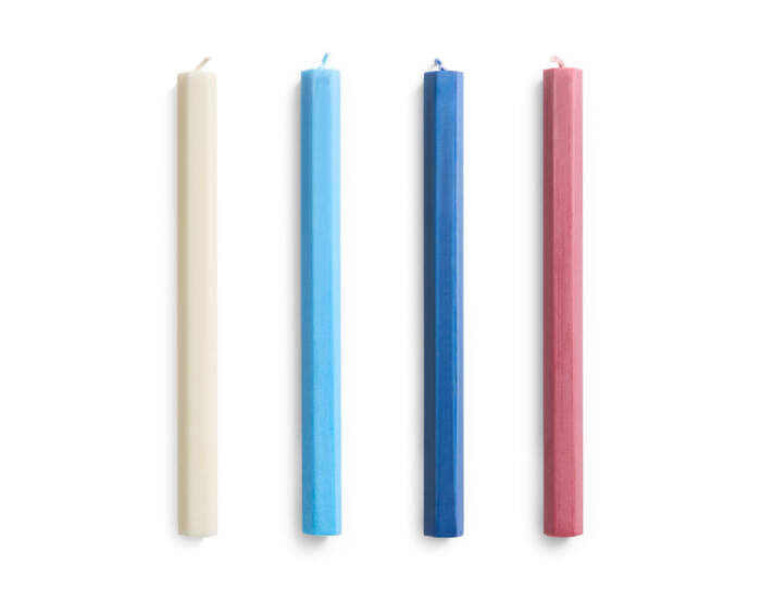 Svíčky Hexagon Candle set 4ks, marine