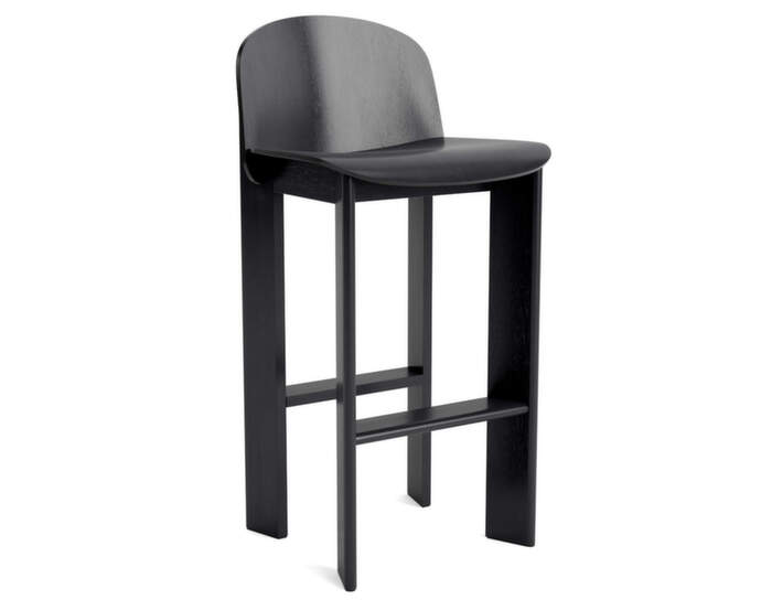Barová židle Chisel 35 H75, black lacquered oak
