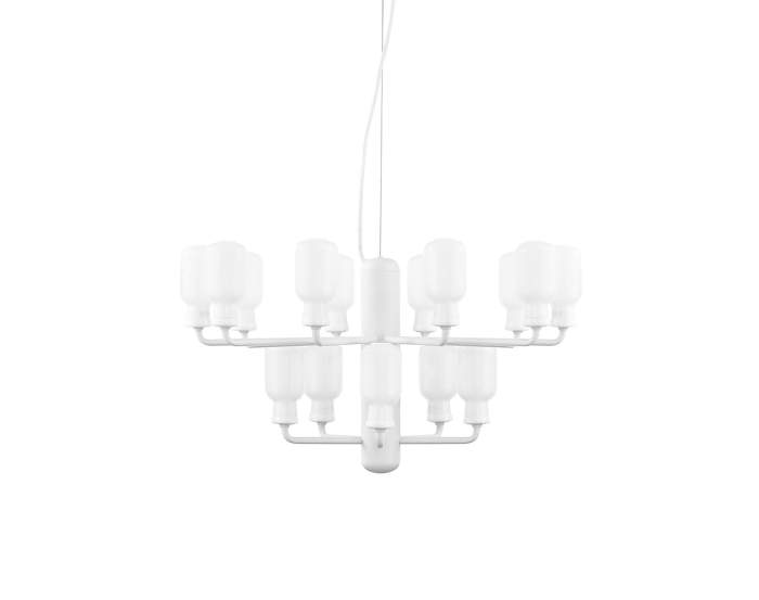 Lustr Amp Chandelier, white