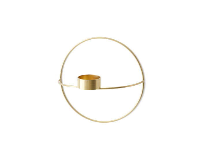 Nástěnný svícen POV Circle Tealight Candleholder S, brass