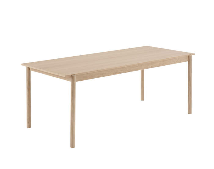 Linear wood table, 200 cm