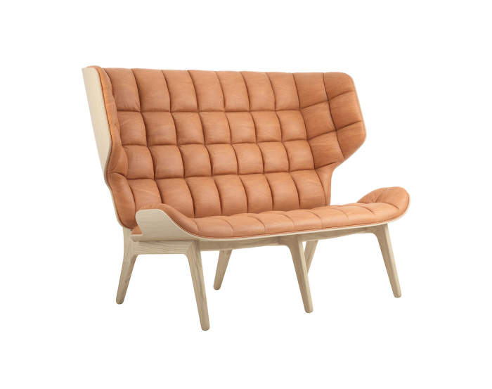 Sofa Mammoth, natural oak / Dunes Leather - Cognac 21000